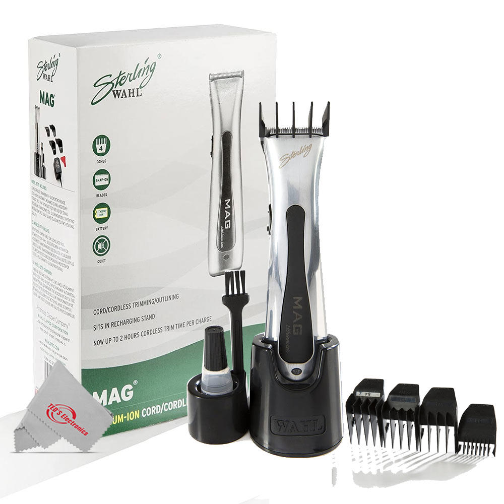 Wahl Sterling Mag 8779 Lithium-Ion Cord / Cordless Trimming / Outlining Trimmer with 4 Cutting Guides