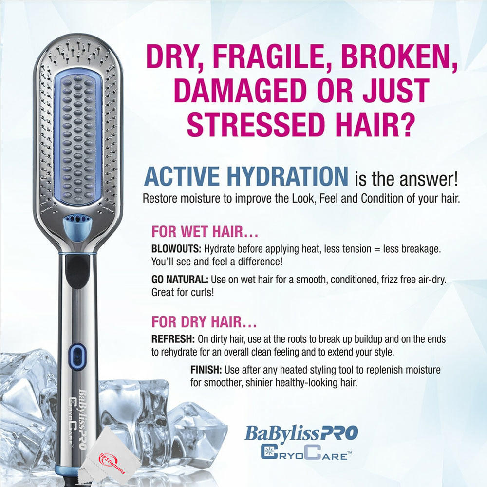 Babyliss Pro CryoCare The Cold Brush Cryotherapy for Hair Hydrates Shines and Smoothes