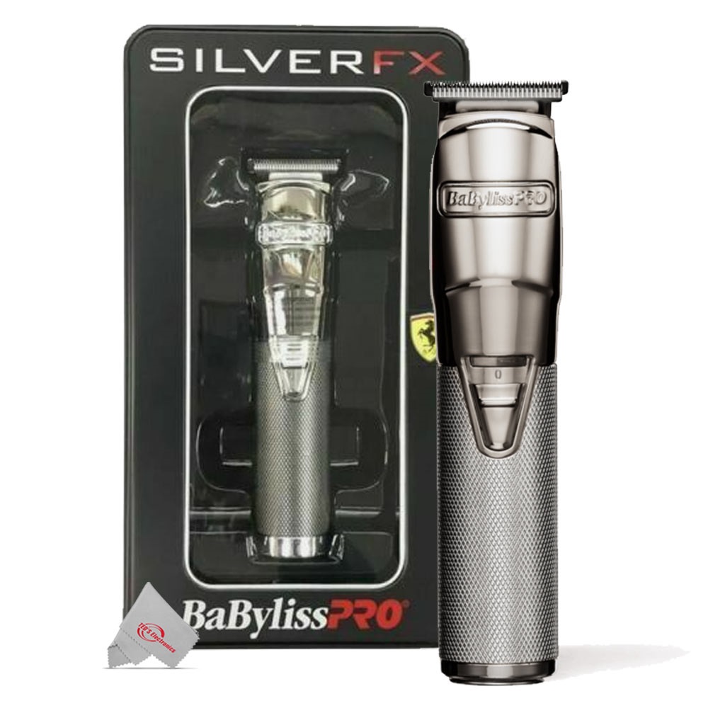 BaBylissPRO Babyliss PRO FX788S Silver FX Metal Lithium Cordless Trimmer with Comb Set and Cord