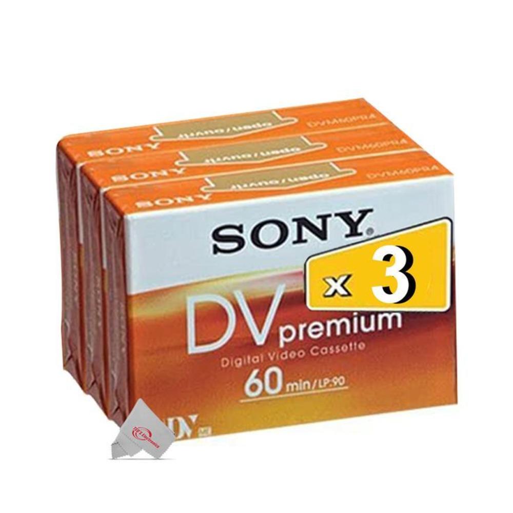 Sony 3 Pcs Sony Premium Mini DV 60 Minute Digital Video Cassette Tape DVM60PR4J