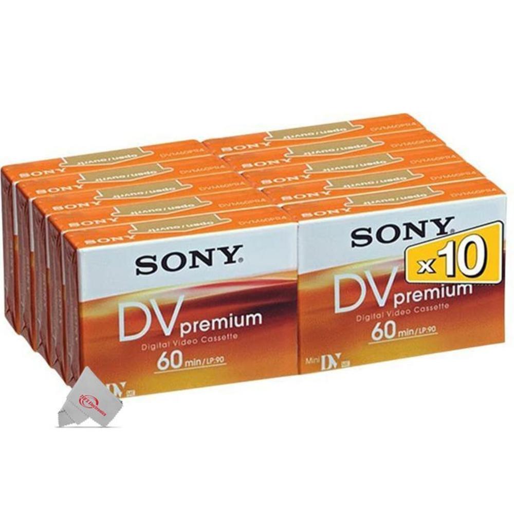 Sony 10 Pcs Sony Premium Mini DV 60 Minute Digital Video Cassette Tape DVM60PR4J