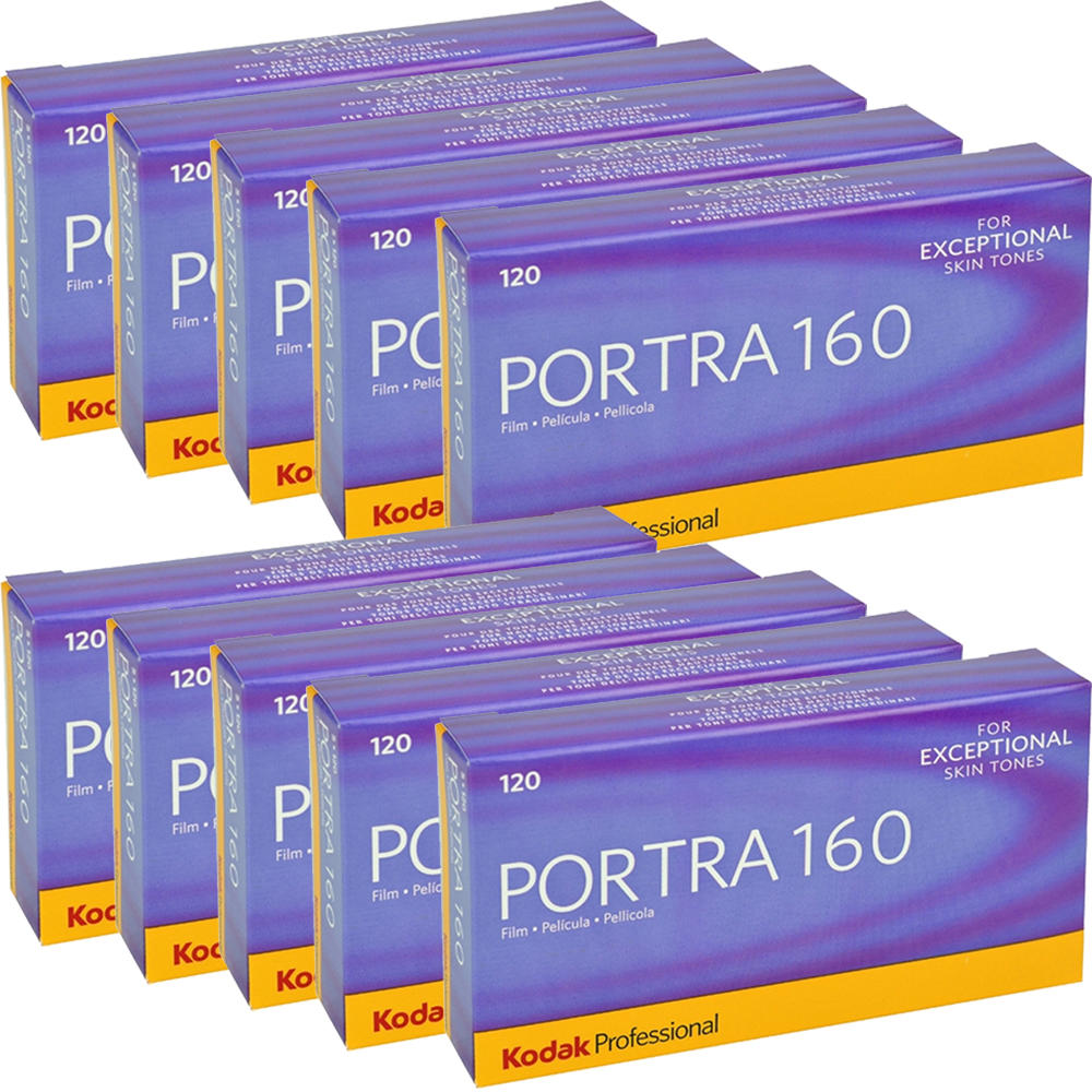 KODAK 10 Packs of Kodak Portra 160 Color Negative Film ISO 160, Size 120, Pack of 5