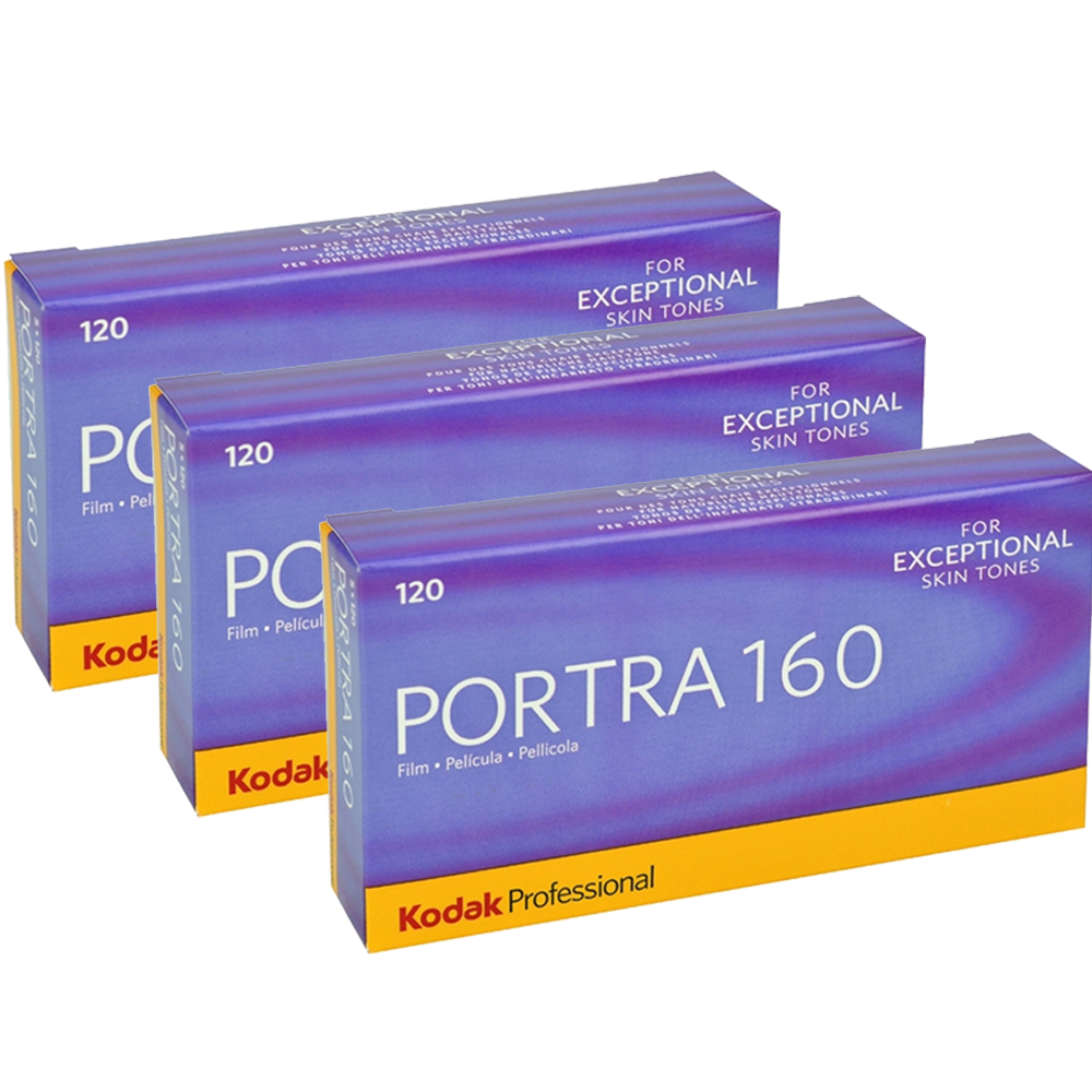 KODAK 3 Packs of Kodak Portra 160 Color Negative Film ISO 160, Size 120, Pack of 5