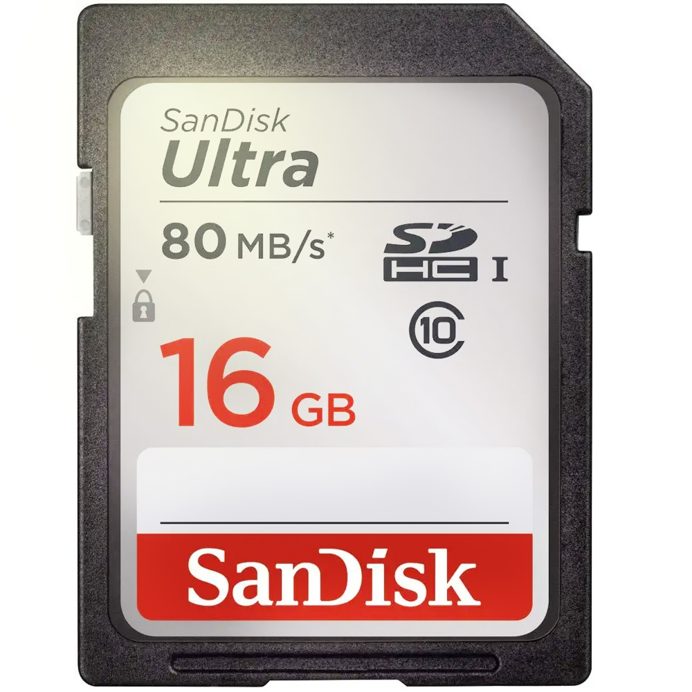 SanDisk Ultra 16GB Class 10 SDHC UHS-I Memory Card up to 80MB/s  SDSDUNC-016G-GN6IN