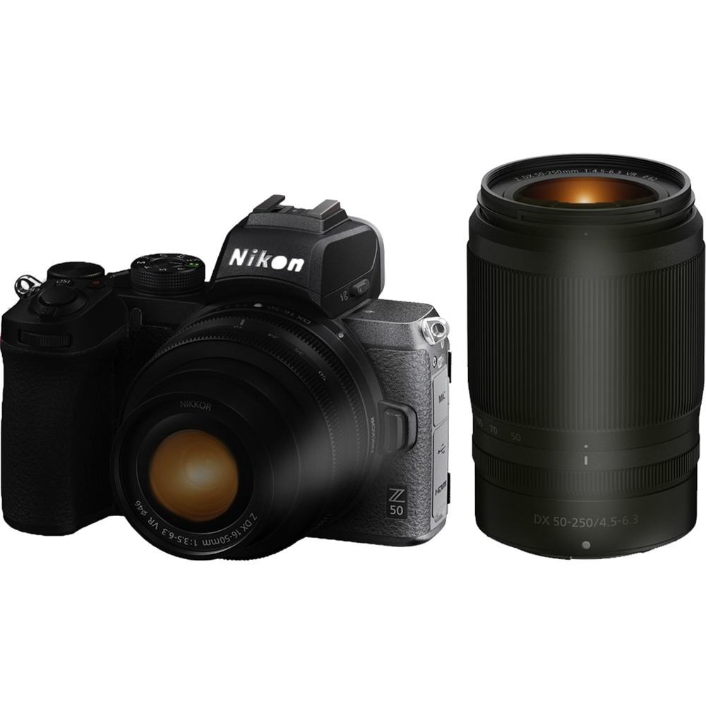 Nikon Z 50 Mirrorless Digital Camera with 16-50mm and 50-250mm Z VR Lenses
