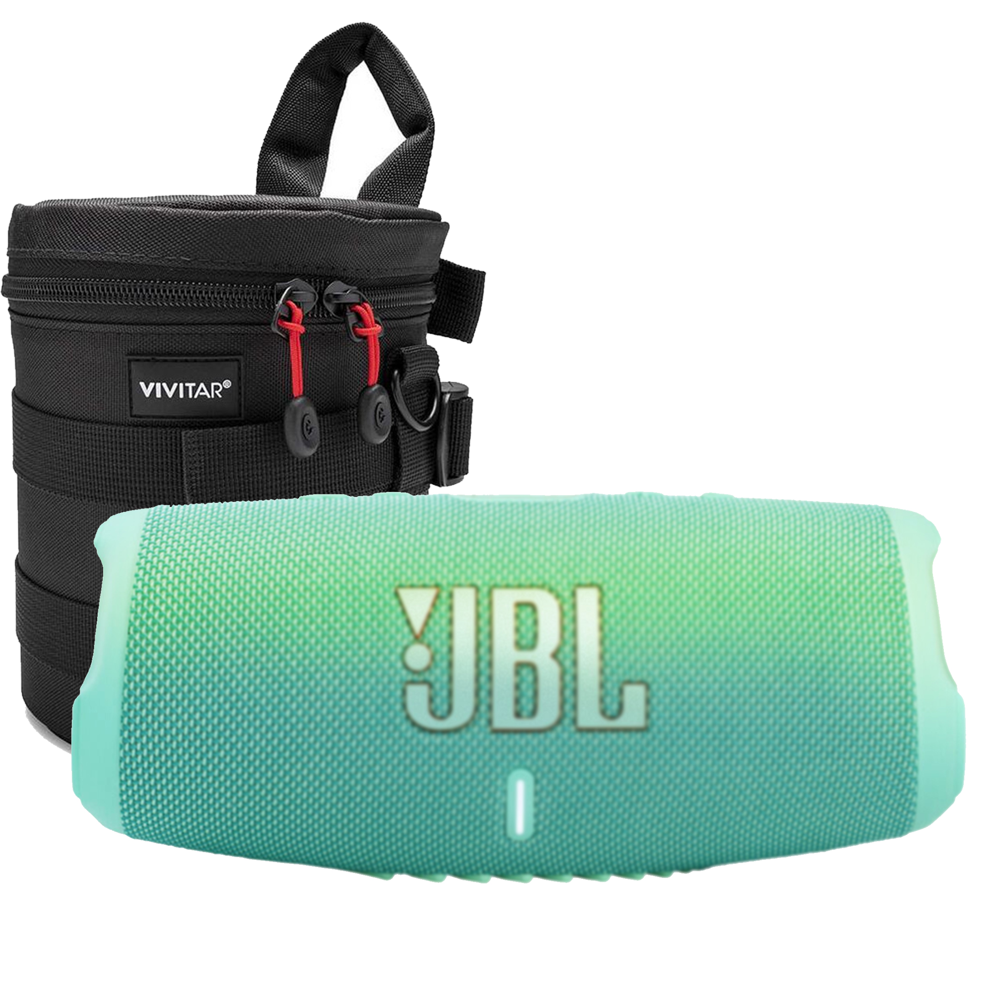 JBL Charge 5 Portable Bluetooth Speaker Teal with Vivitar Premium speaker Case