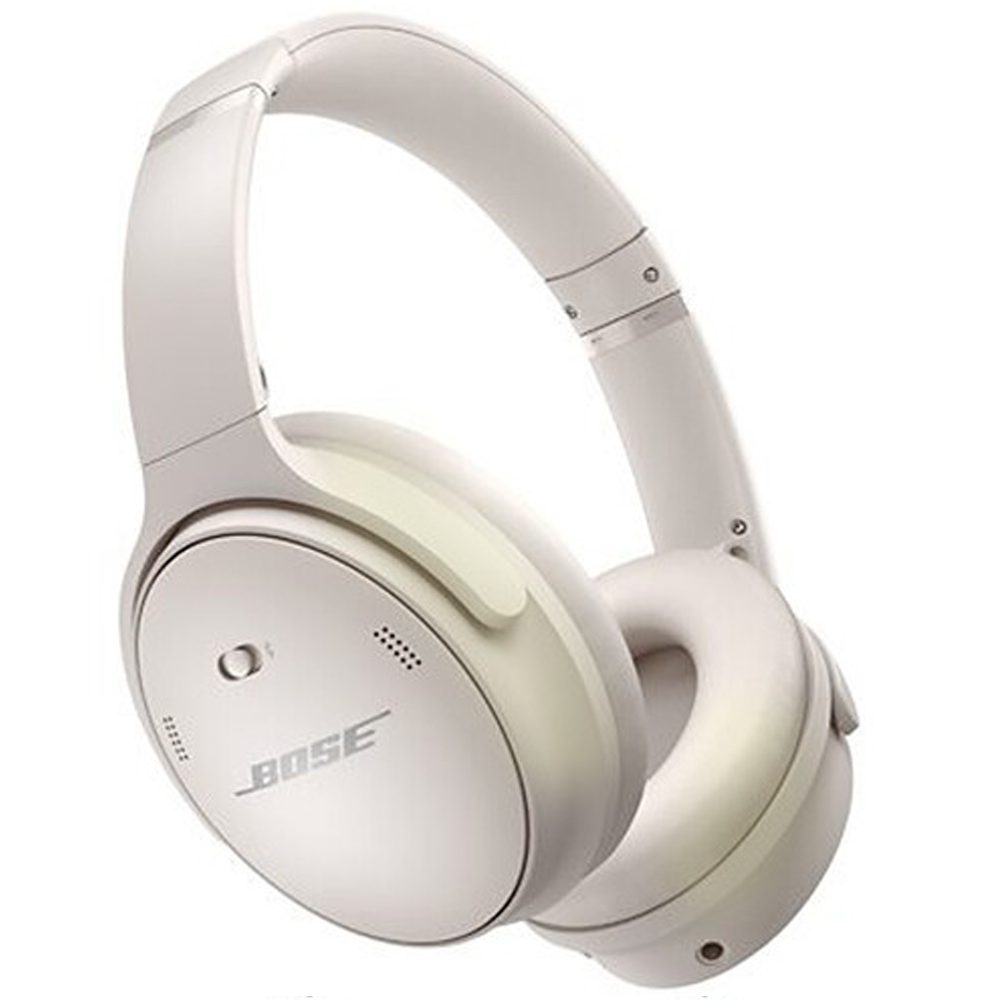 Bose QuietComfort 45 Noise-Canceling Wireless Over-Ear Headphones (White Smoke)