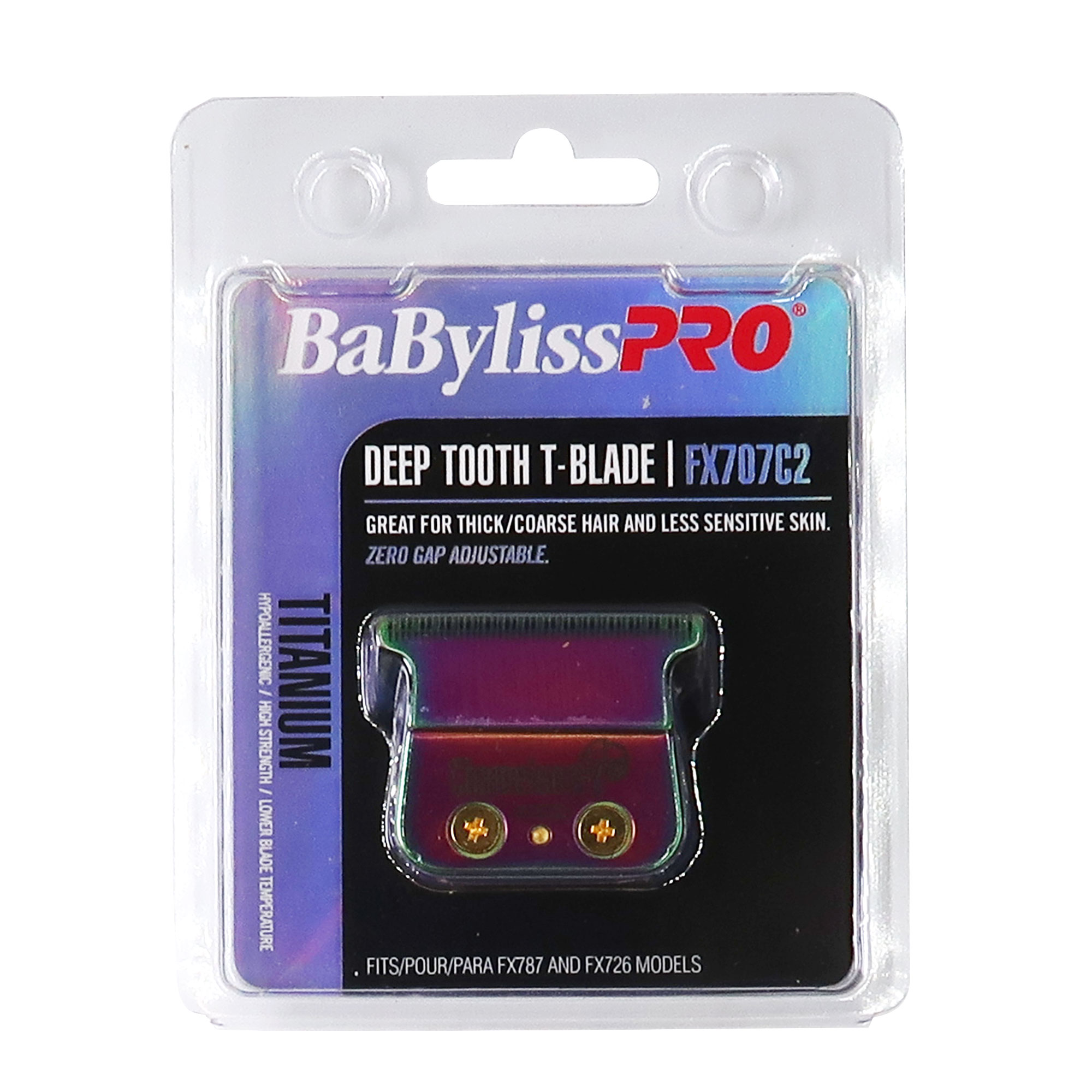 BaByliss Pro Replacement Titanium Deep Tooth T-Blade #FX707C2 - 10 Count