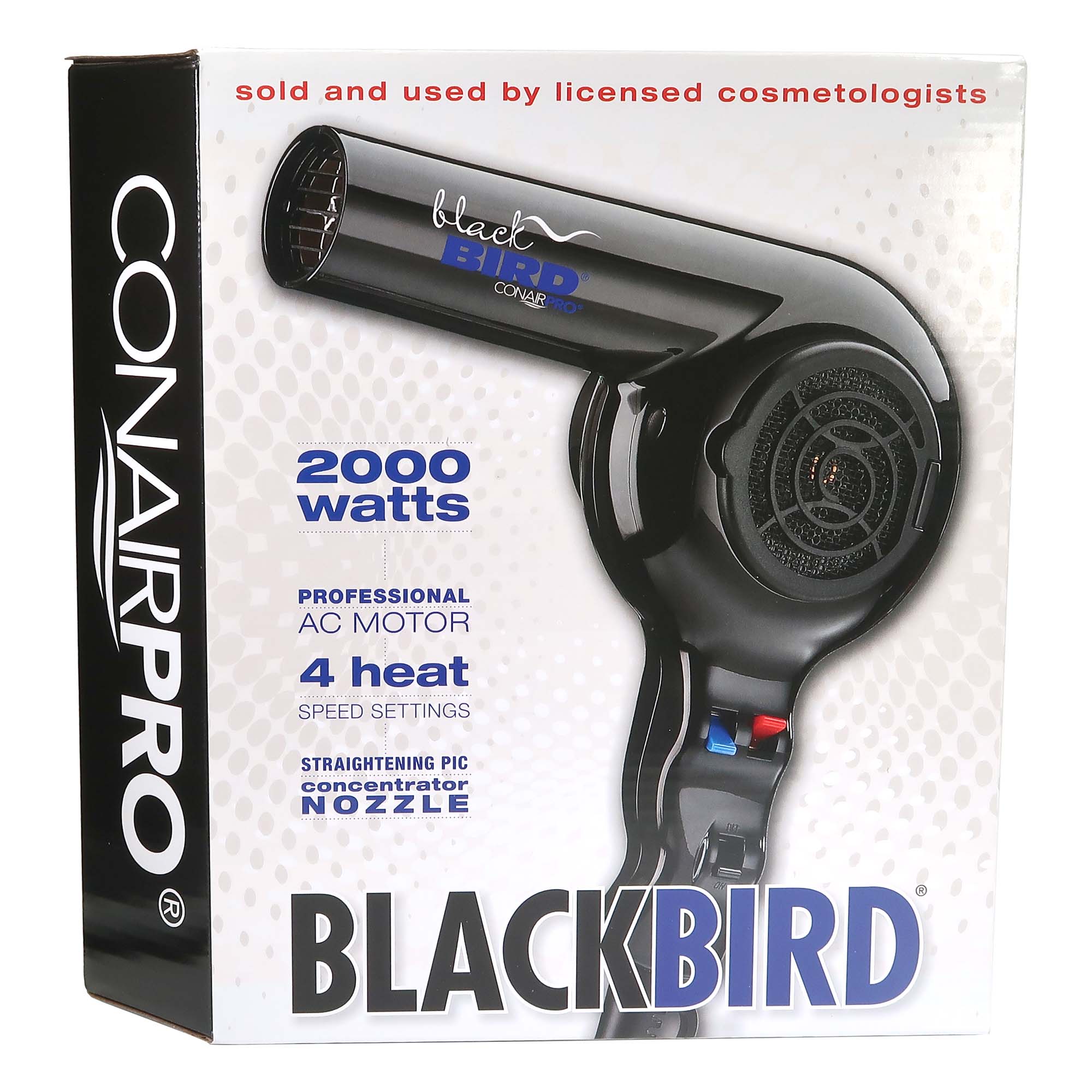 Conair Pro Black Bird Hair Dryer 2000 Watt BB075W