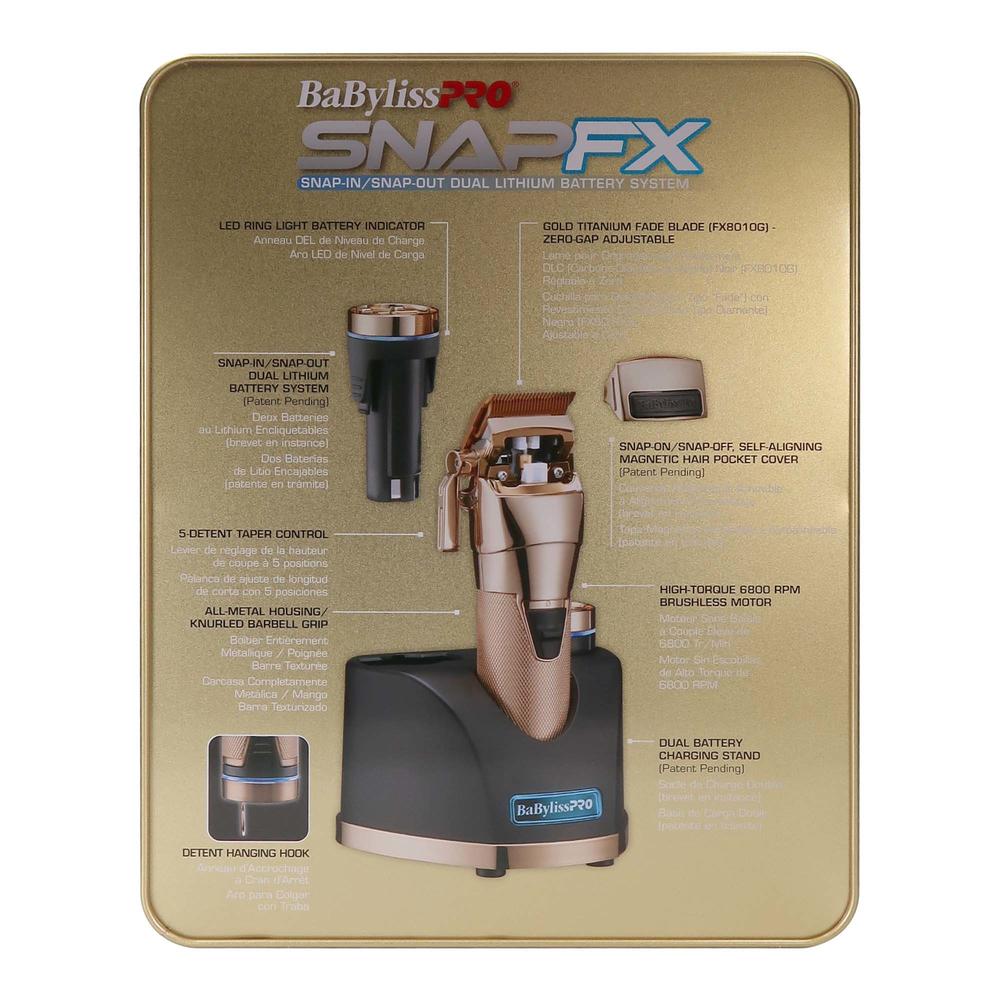 BaBylissPRO BaByliss PRO Limited Edition Snap FX Cordless Clipper with Snap In/Out Dual Lithium Battery + Base #FX890GI