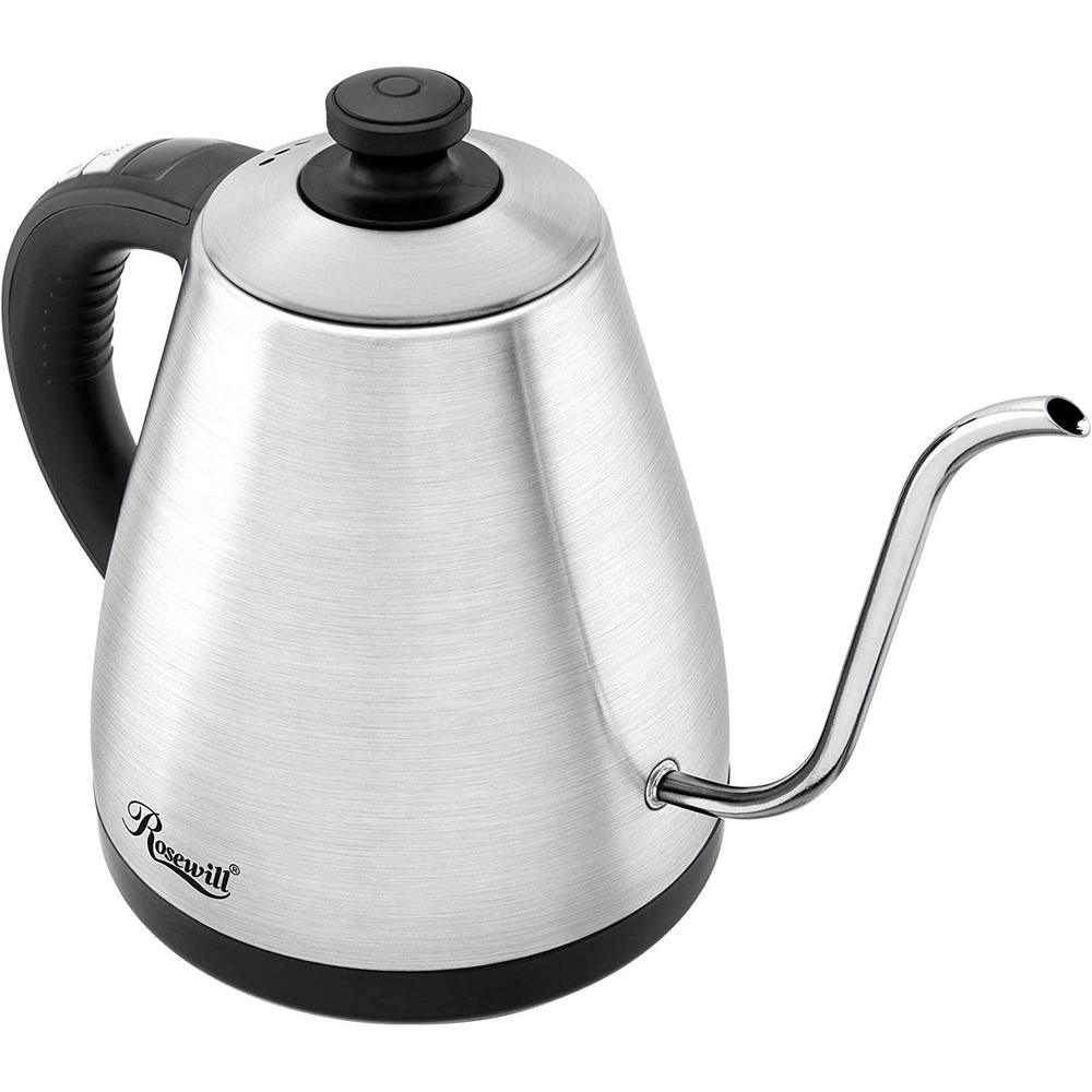Rosewill Pour-Over Electric Gooseneck Kettle, 1L, Kettle for Coffee and Tea, LED Display, Temperature Settings, Auto Shut-Off, K
