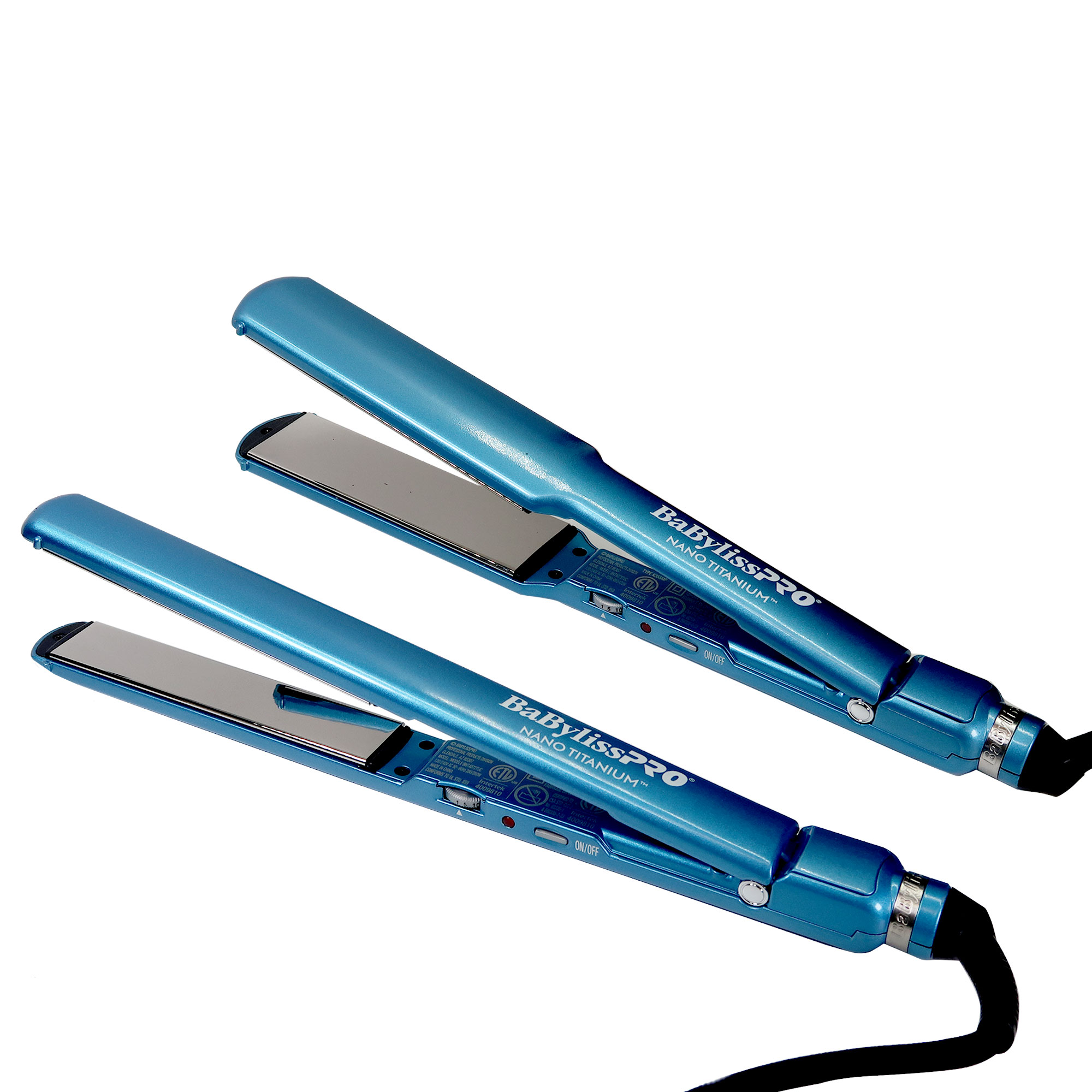 BaByliss Pro Nano Titanium Ultra-Thin Flat Irons 1" & 1 ½" Combo #BNTPP57UC with Babyliss Pro Barberology Industrial Barber Apro