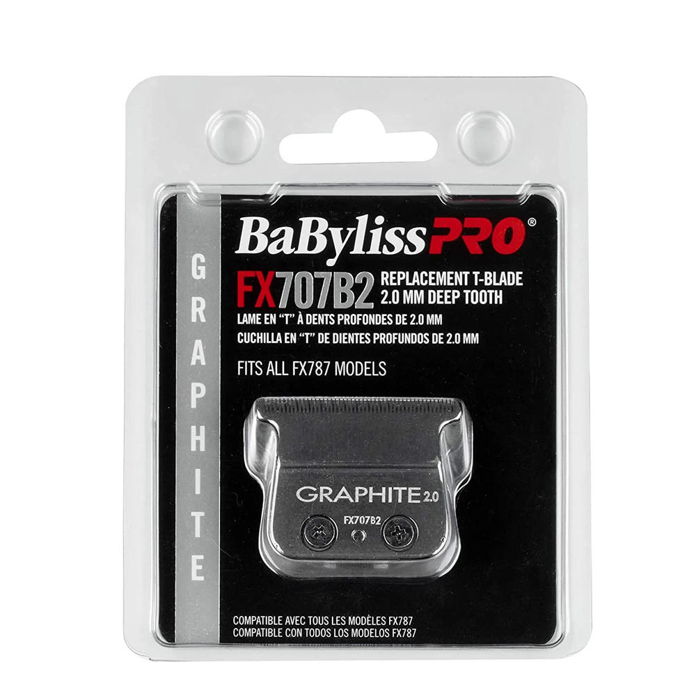 BaBylissPRO 5x BaBylissPRO Deep Tooth Replacement Blade B-FX707B2 with Soft Knuckle Neck Brush
