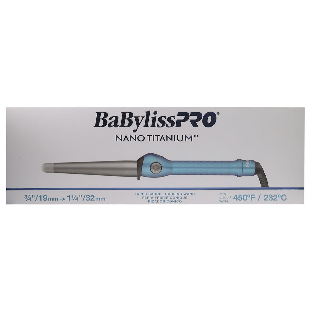 BaBylissPRO BaByliss Pro Nano Titanium Conicurl Iron 1¼ - ¾" #BNT125TB