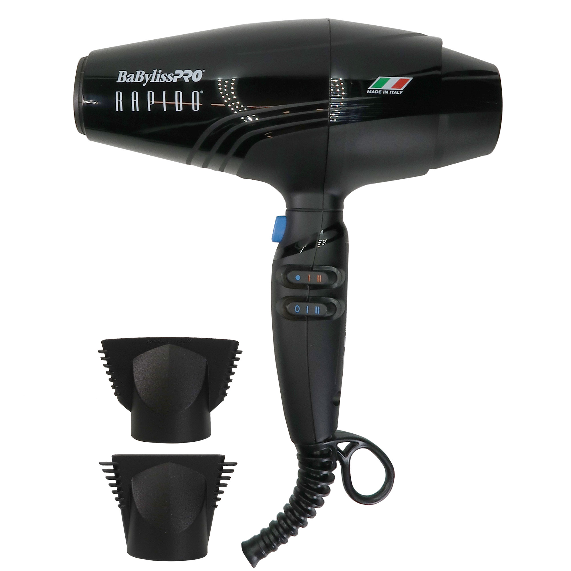 BaByliss Pro Nano Titanium Italian Performance Hair Dryer 2000 Watt BRAP1 with Detangler Brush