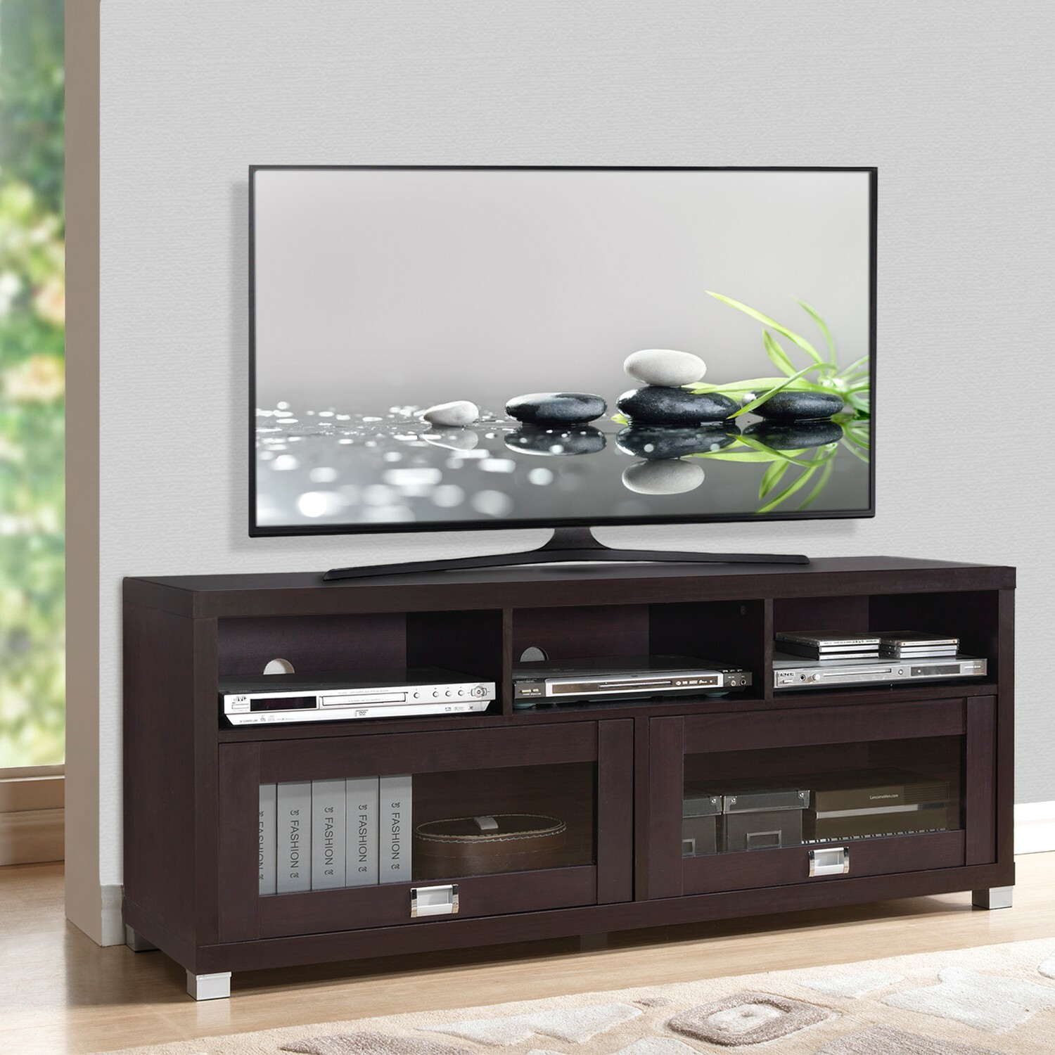 Techni Mobili 58 Durbin Tv Stand For Tvs Up To 70 Espresso