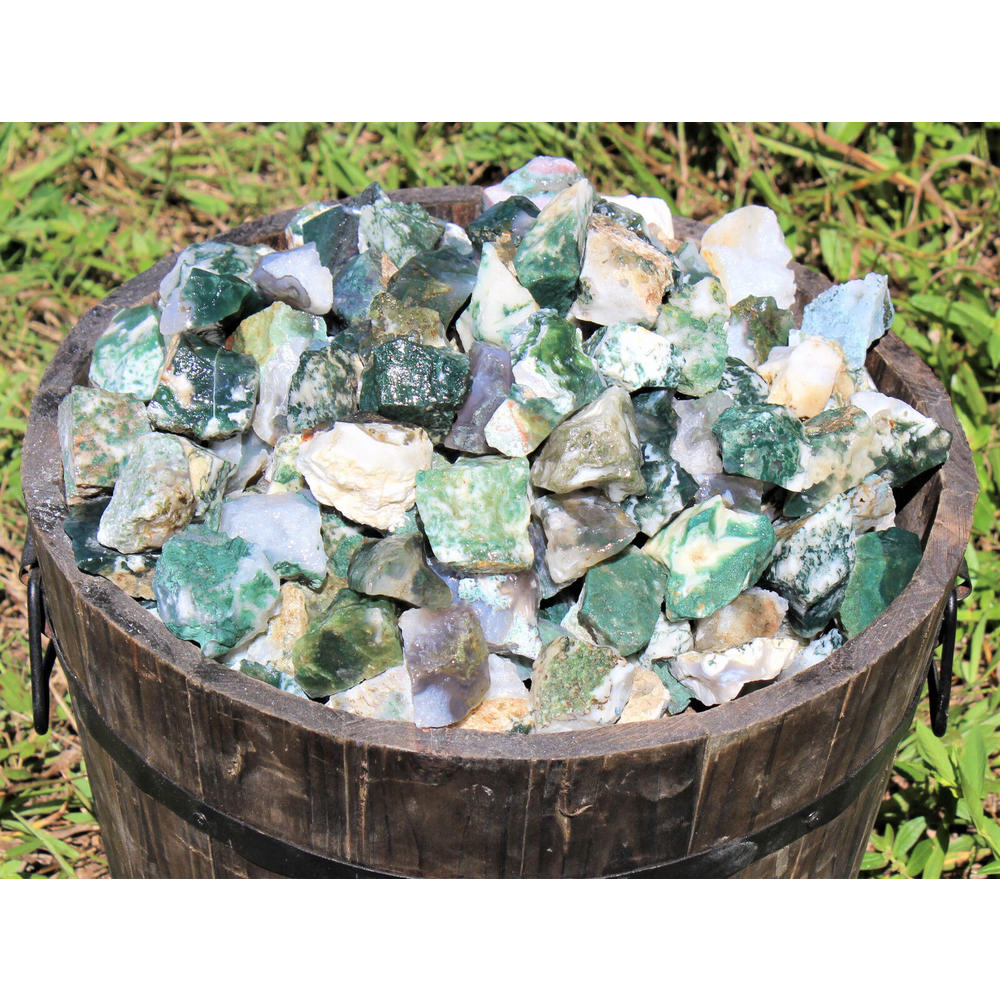 handbird 2 lb Bulk Lot Natural Rough Tree Agate Raw Crystal Rock Mineral 4500+ Carats