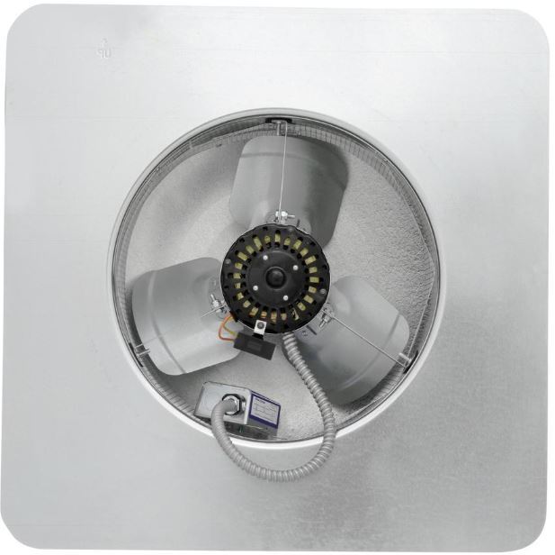 Master Flow 1500 Cfm Roof Mount Steel Attic Fan Vent Adjustable Thermostat Wildlife Guard
