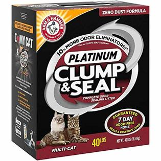 Arm Hammer New Arm Hammer Clump Seal Platinum Cat Litter Multi Cat 40 Lb Free Shipng