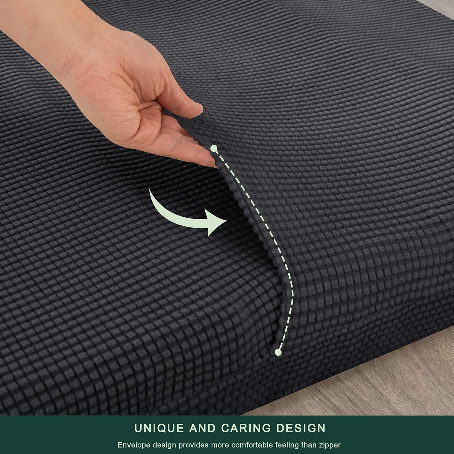 CHUN YI Jacquard Futon Cover Full Size Futon Mattress Cover Stretch Foldable Sofa Bed Covers Washable Futon Slipcover