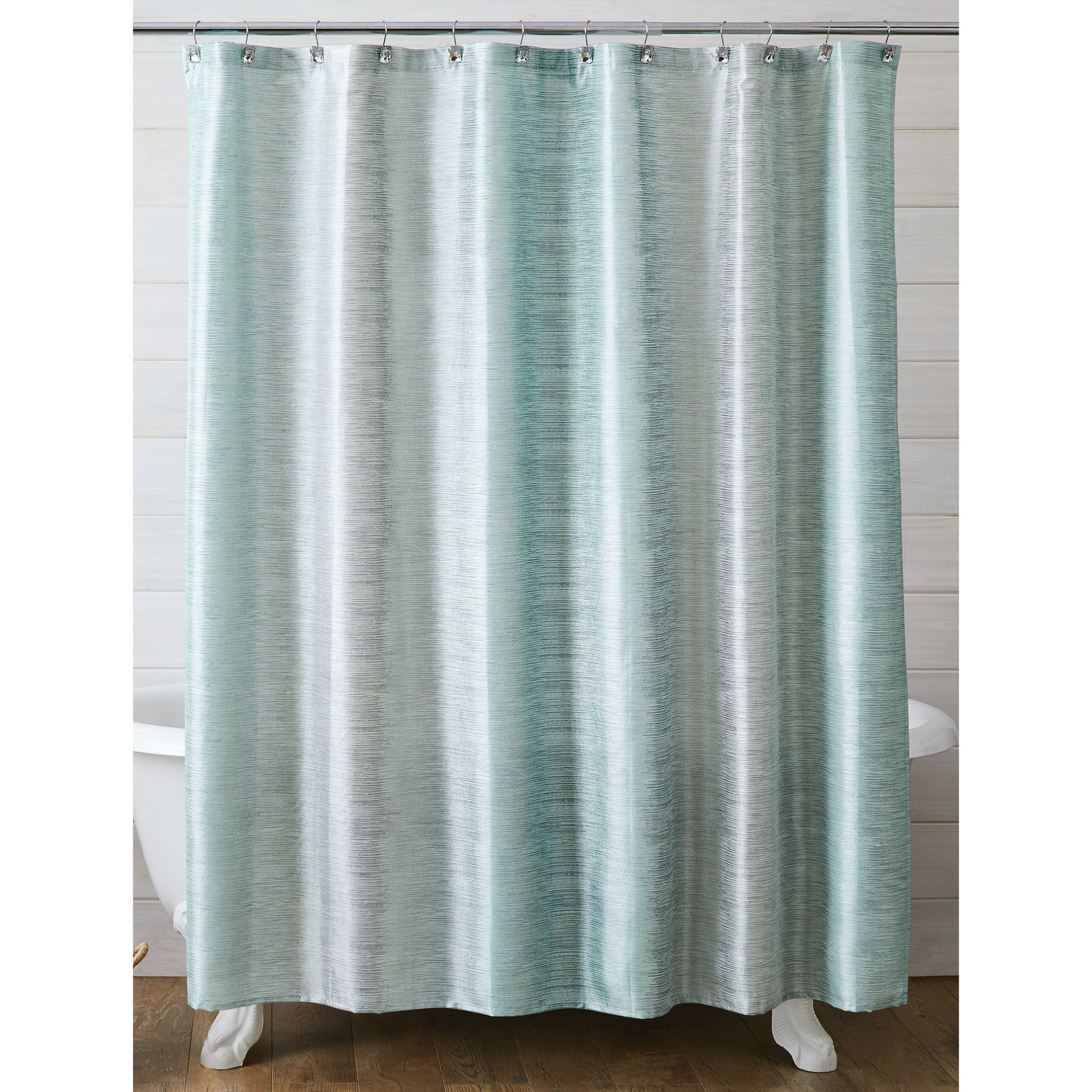 Better Homes Gardens Ombre Glimmer Blue Multi Polyester Printed Fabric Shower Better Homes Gardens Ombre Glimmer, Better Homes And Gardens Glimmer Bathroom Accessories