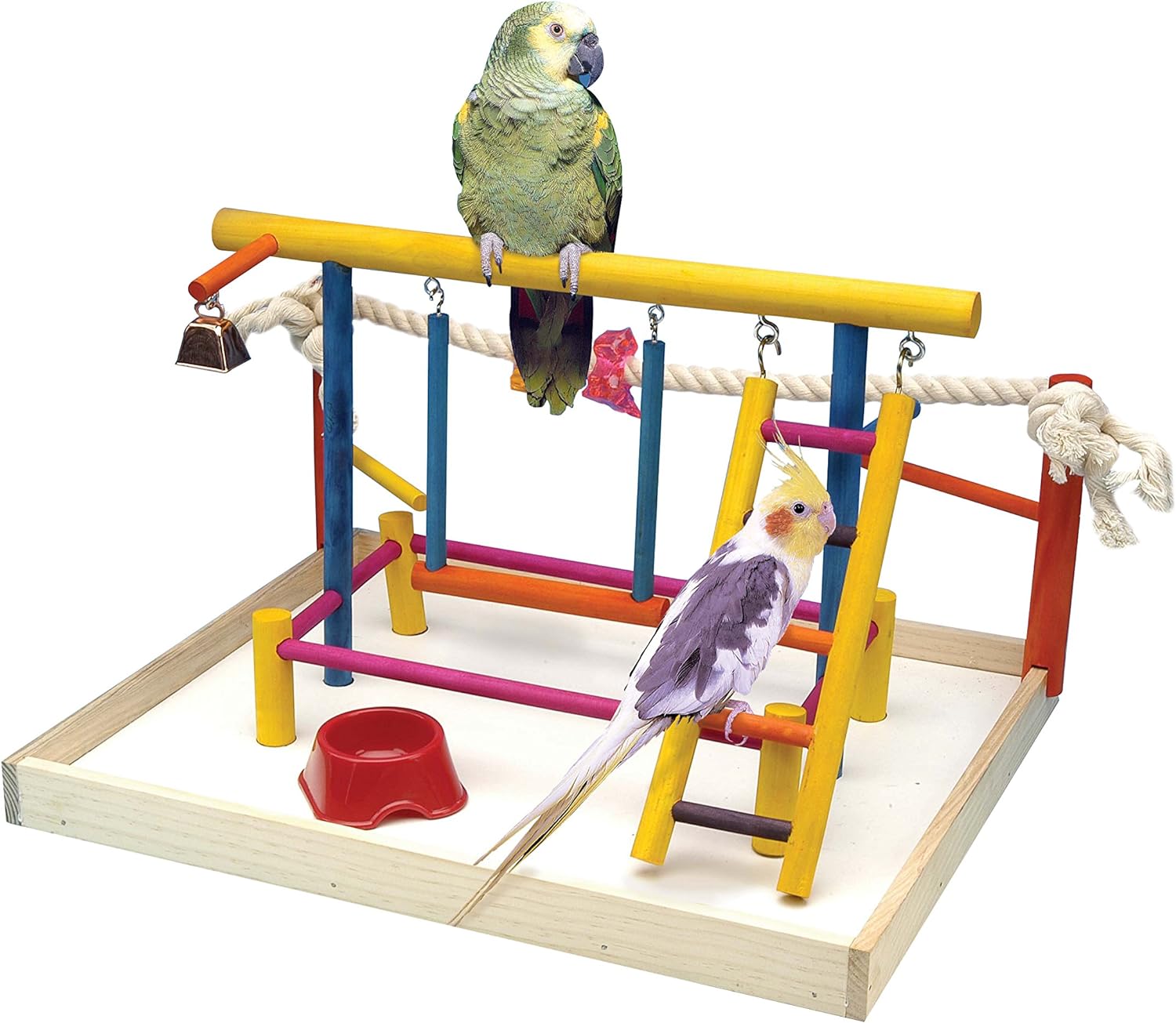 Penn-Plax Bird Life Wooden Playpen – Perfect for Sun Conures, Ring Necks, and Similar Sized Parrots – Extra-Large Size