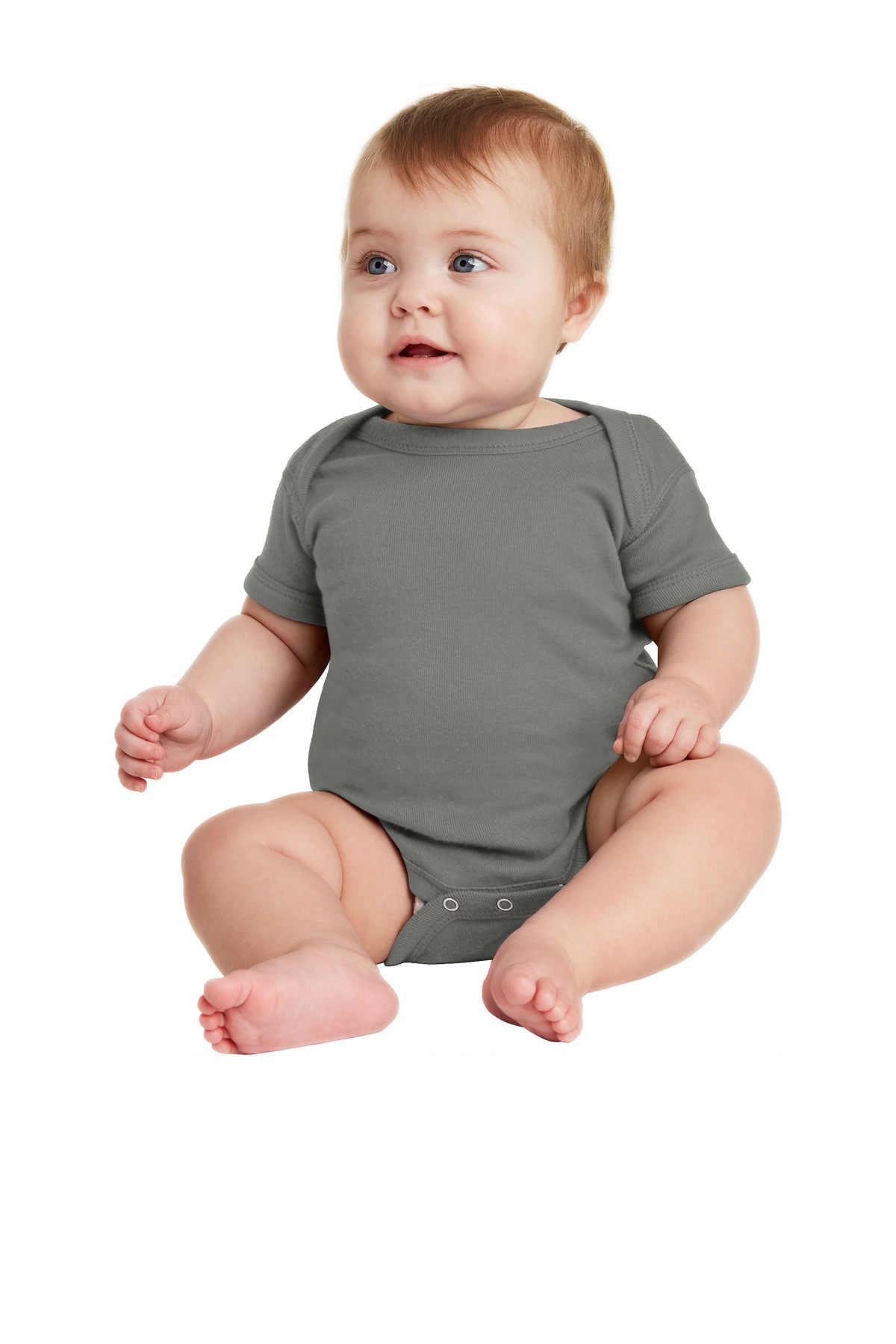 Rabbit Skins RS4400 Infant Short Sleeve Baby Rib Bodysuit 