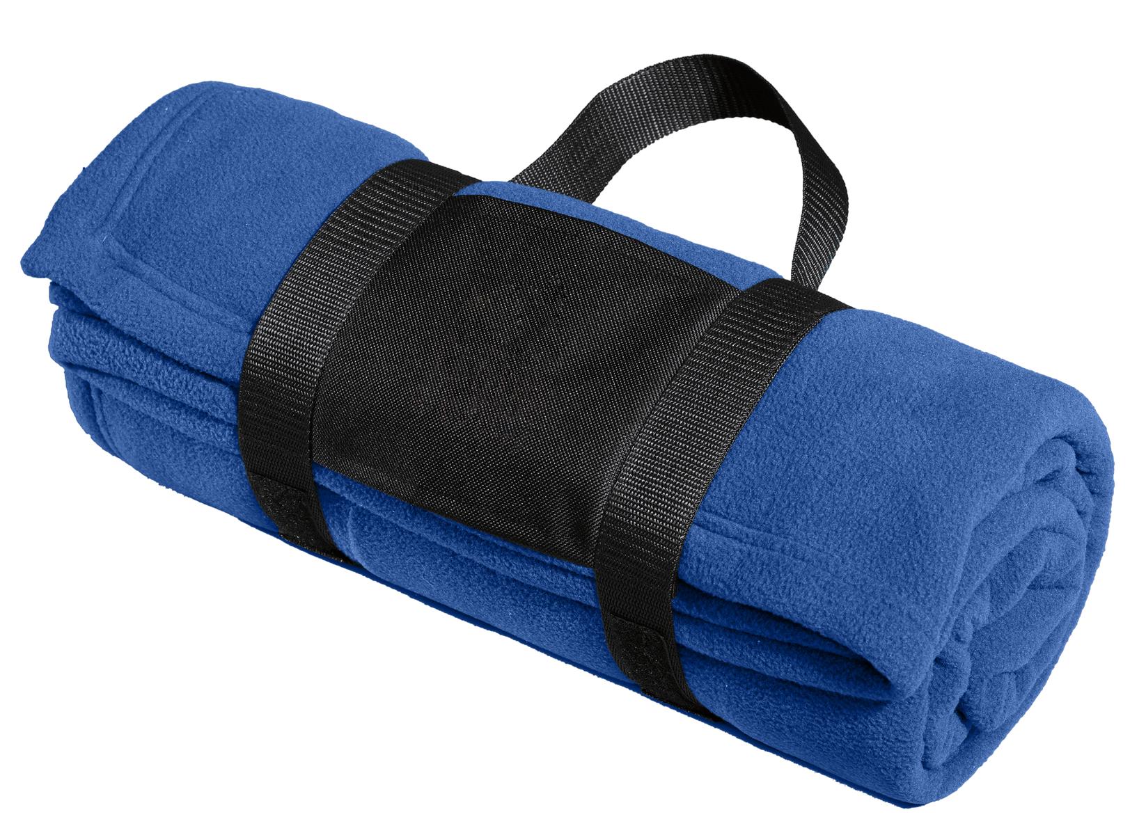 Port Authority Fleece Blanket with Carrying Strap. BP20 Green  OSFA
