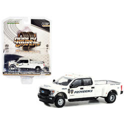 GreenLight 2018 Ford F-350 Dually Pickup Truck White "Providence Police Dep "Dually Drivers" Series 12 1/64 Diecast Model Car by Greenlight