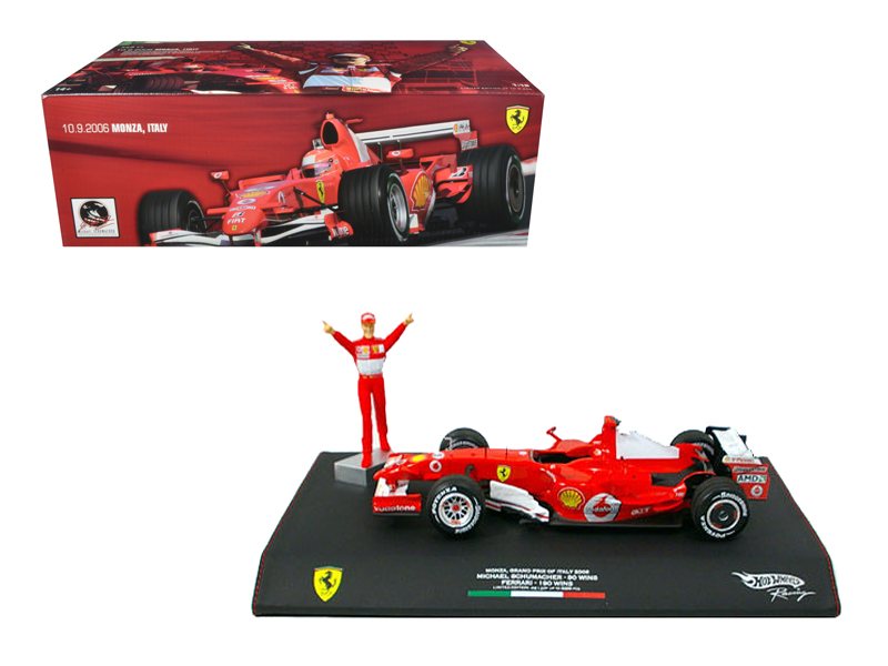 Hot Wheels Ferrari #5 Michael Schumacher Winner F1 Formula One Monza ItaliaMichael Schumacher Figurine 1/18 Diecast Model Car by Hot Wheels
