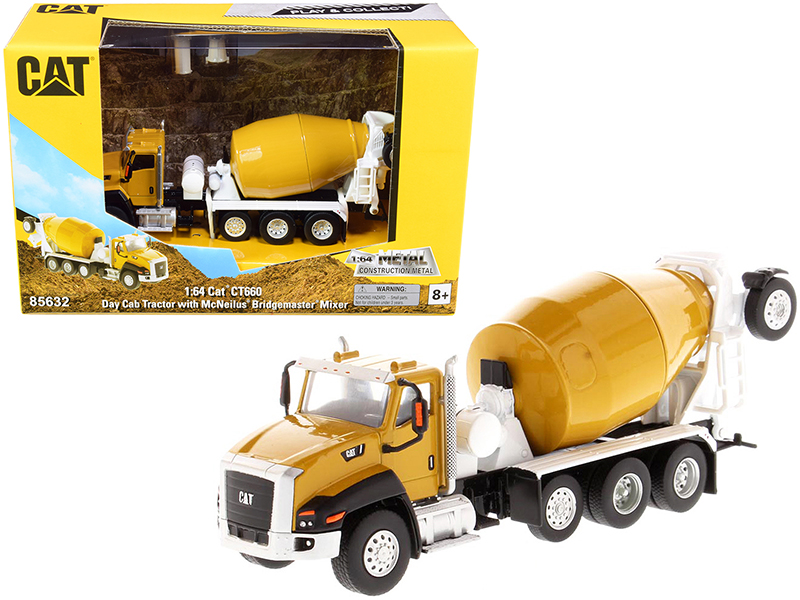 DieCast Masters CAT Caterpillar CT660 Day Cab Tractor with McNeilus Bridgemasterr "Play & Collect!" Series 1/64 Diecast Model by Diecast Masters