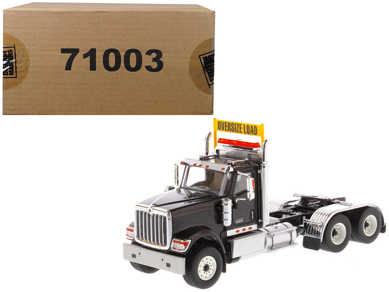 DieCast Masters International HX520 Day Cab Tandem Tractor Black 1/50 Diecast Model by Diecast Masters