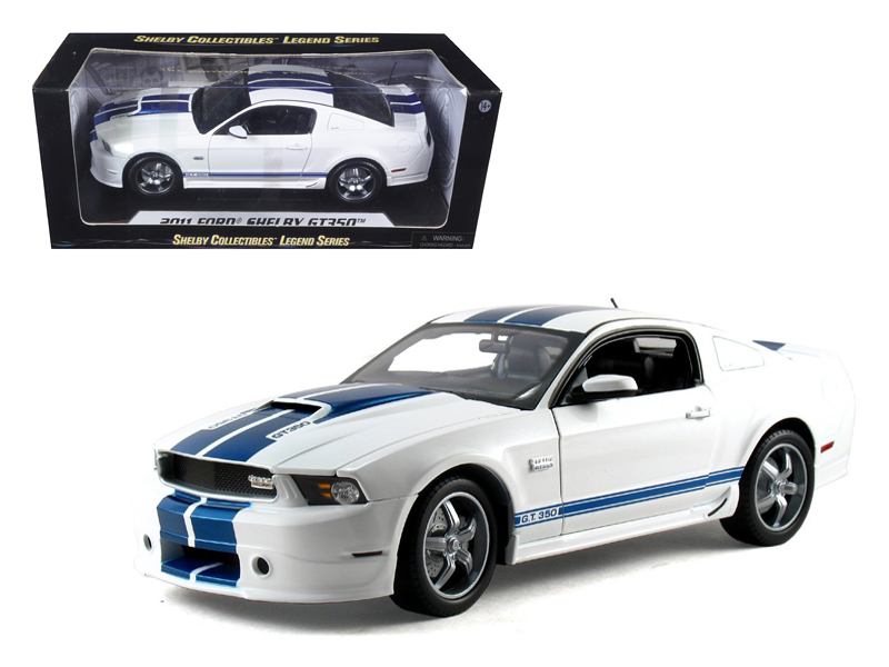 SHELBY COLLECTIBLES 2011 Ford Shelby Mustang GT350 White 1/18 Diecast Model Car by Shelby Collectibles