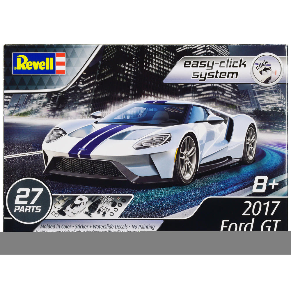 Revell of Germany Level 2 Easy-Click Model Kit 2017 Ford GT 1/24 Scale ...