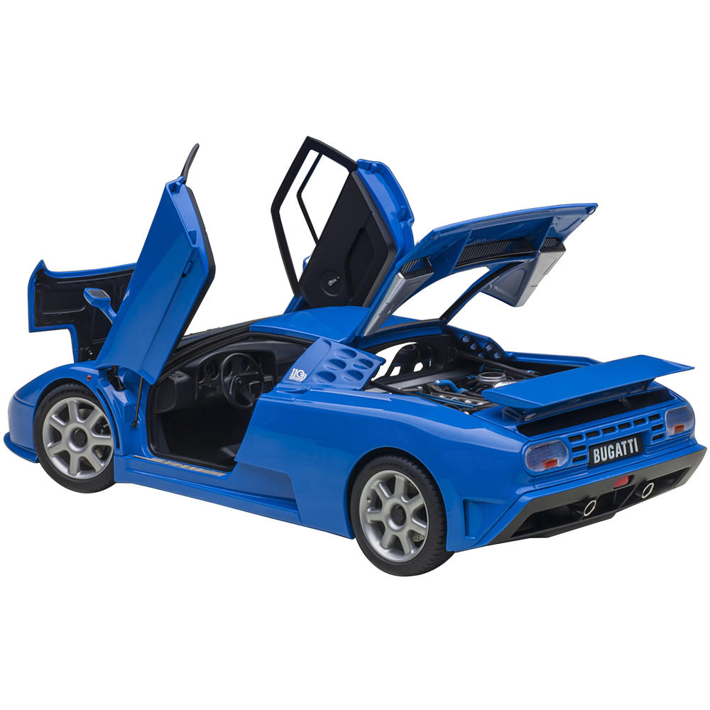 Autoart Bugatti EB110 SS Super Sport French Racing Blue with Silver Wheels 1/18 Model Car by Autoart