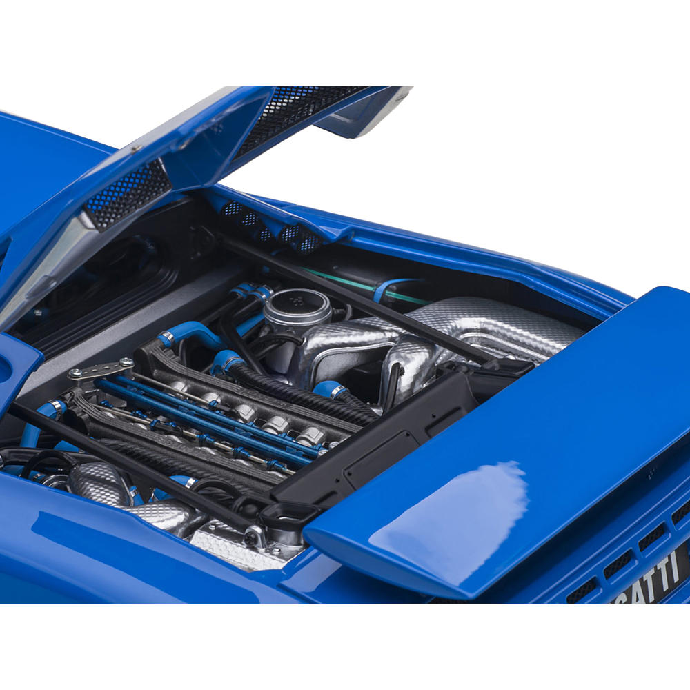 Autoart Bugatti EB110 SS Super Sport French Racing Blue with Silver Wheels 1/18 Model Car by Autoart