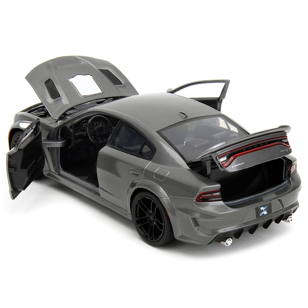 JADA 2021 Dodge Charger SRT Hellcat Gray Metallic "Fast X" (2023) Movie "Fast & Furious" Series 1/24 Diecast Model Car by Jada