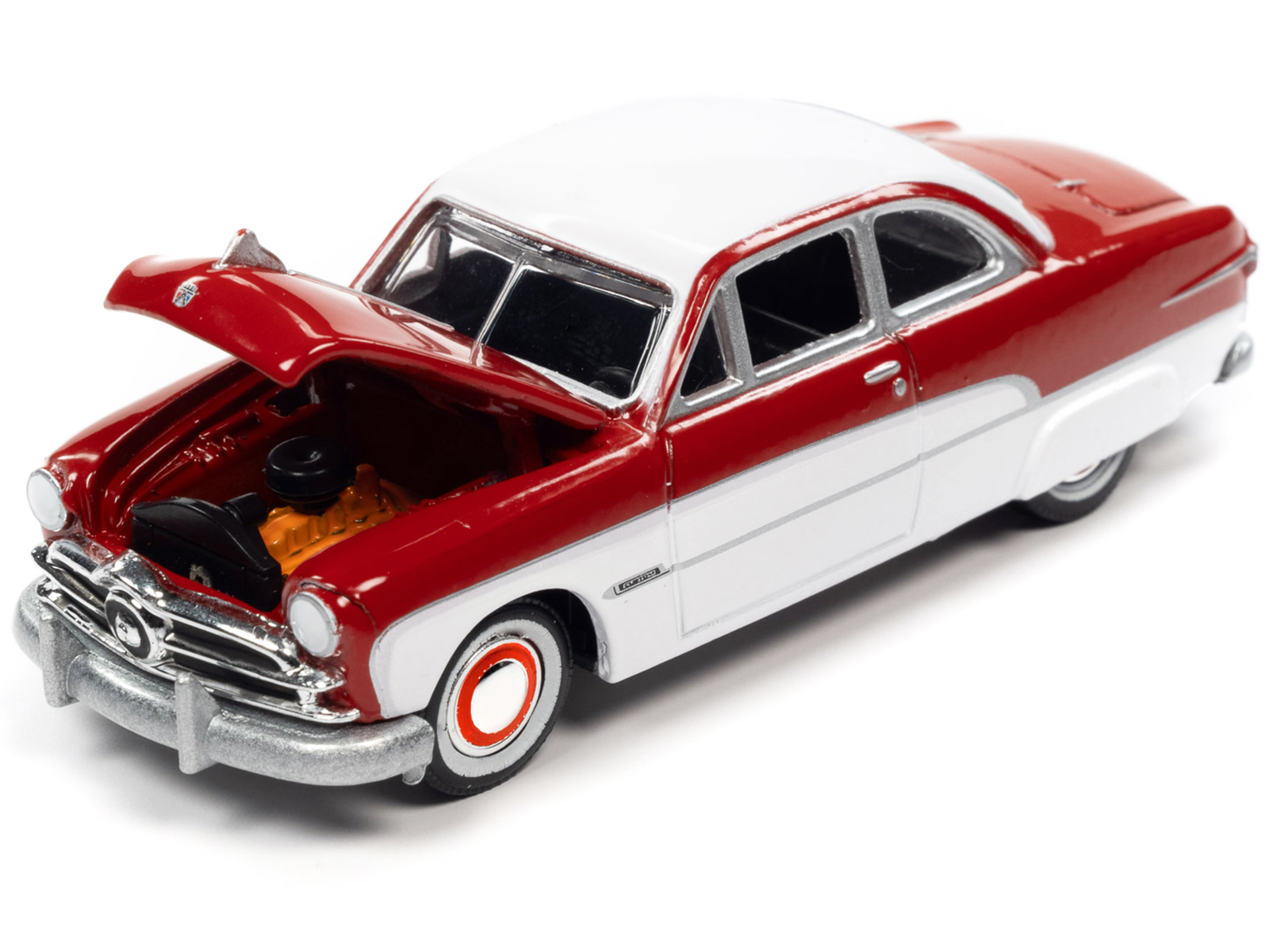 RACING CHAMPIONS 1950 Ford Coupe Red and White "Racing Champions Mint 2022" Relea8548 pieces Worldwide 1/64 Diecast Model Car by Racing Champions