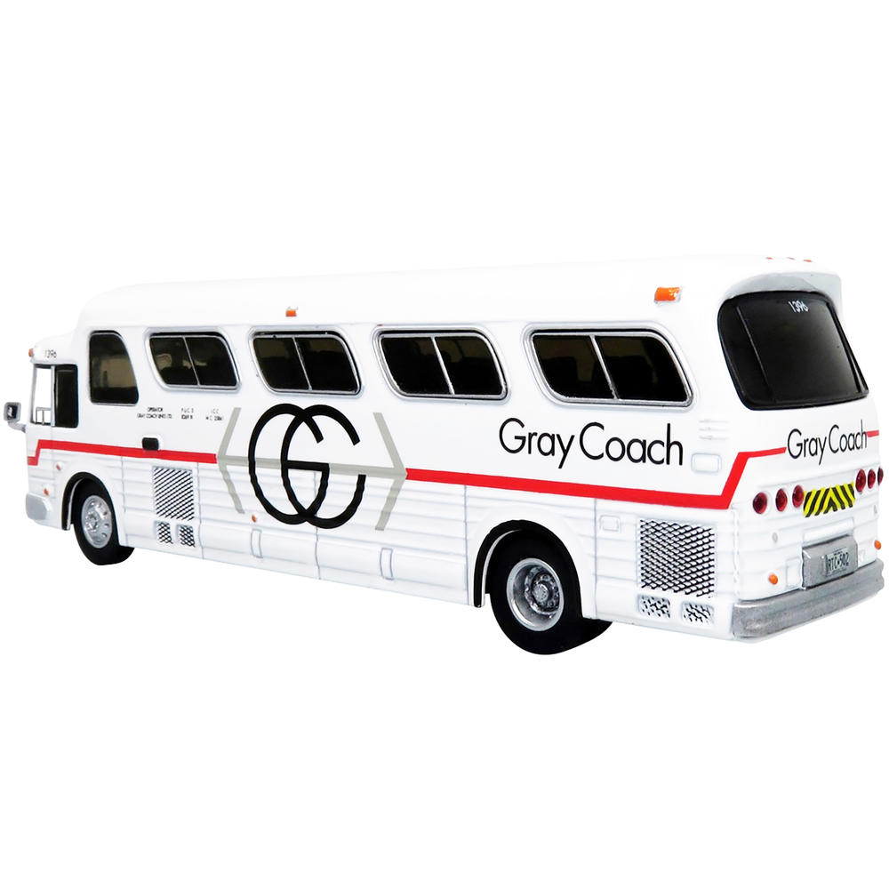 Iconic Replicas 1966 GM PD4107 "Buffalo" Coach Bus "Gray Coach" Destination: "Pes & Motorcoach Collection" 1/87 Diecast Model by Iconic Replicas
