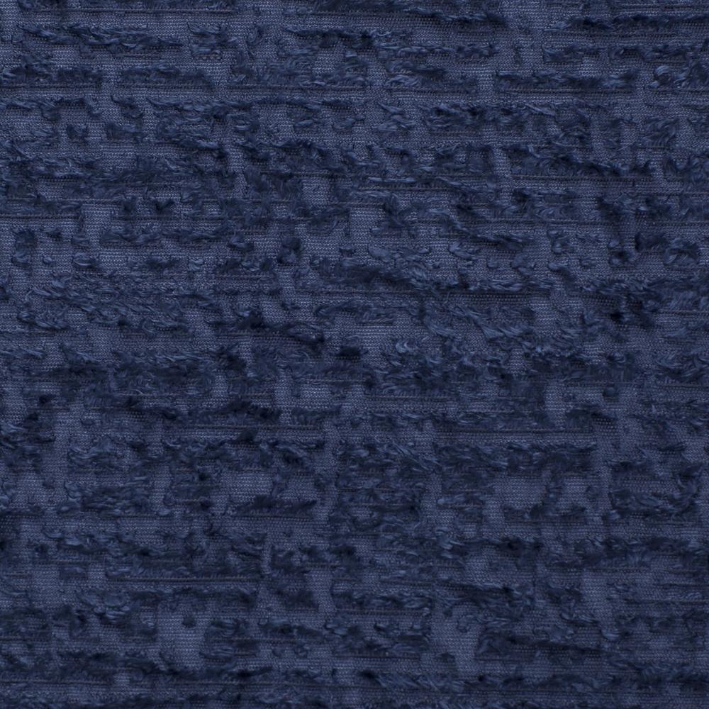 HomeRoots Navy Blue Soft Textured Shower Curtain