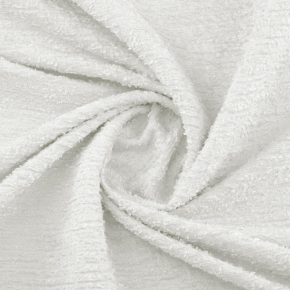 HomeRoots Pearl White Soft Textured Shower Curtain