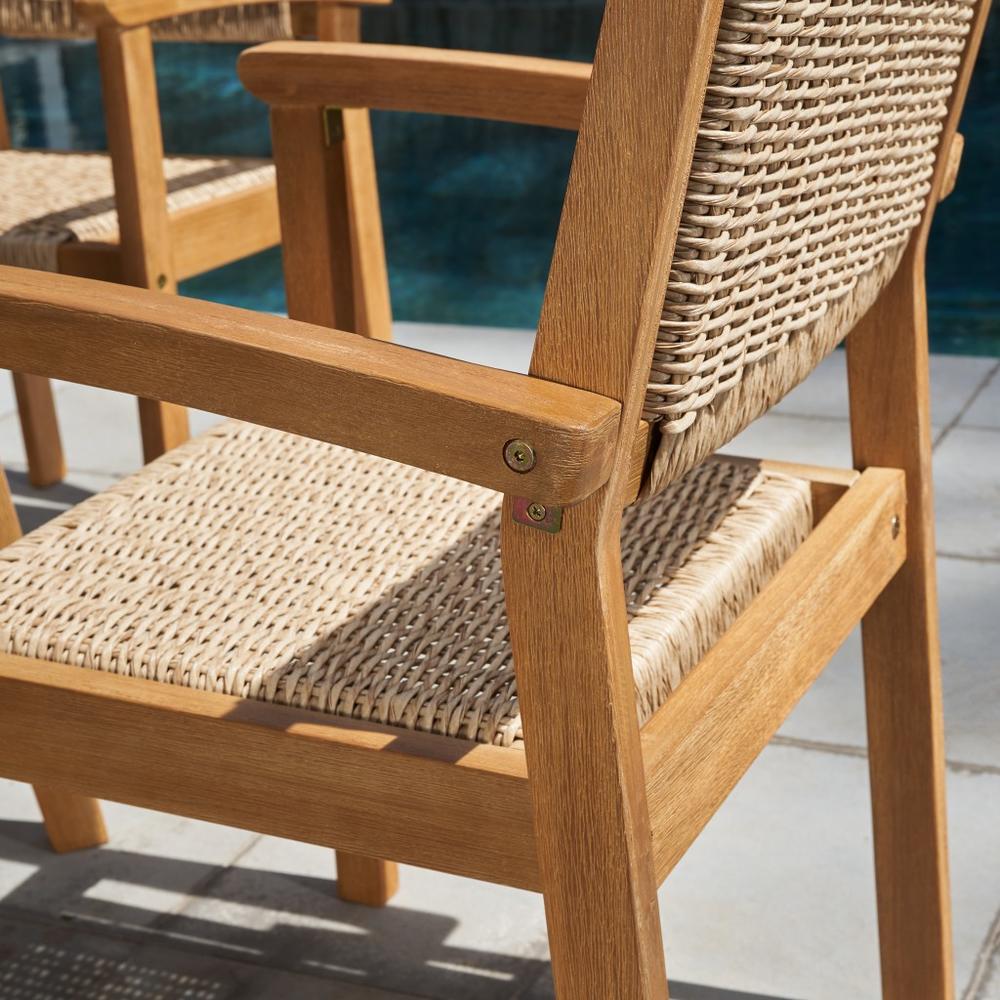 Hoom Roots Set Of Two Woven Dining Chairs