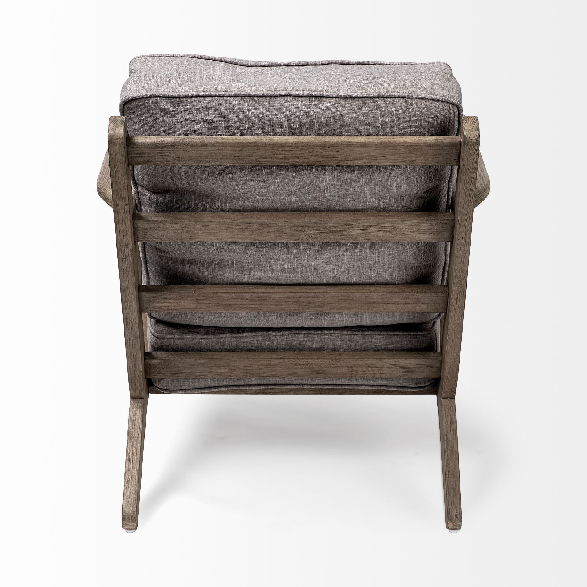 HomeRoots Flint Gray Fabric Accent Chair With Covered Wooden Frame