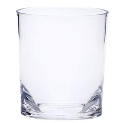 HomeRoots Set of Four Clear Tritan Plastic Stemless Whiskey Glass