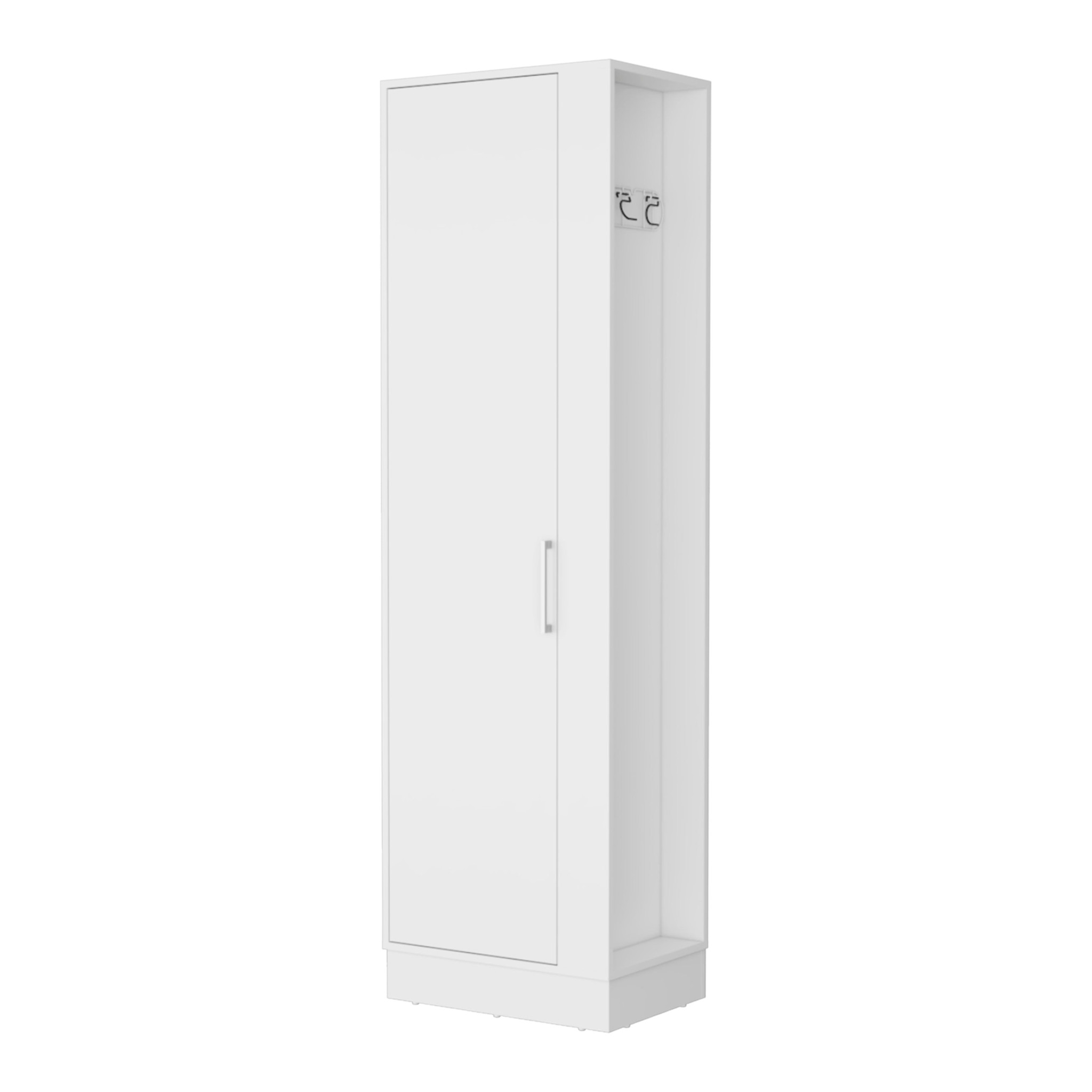 HomeRoots 21" White Accent Cabinet With Six Shelves