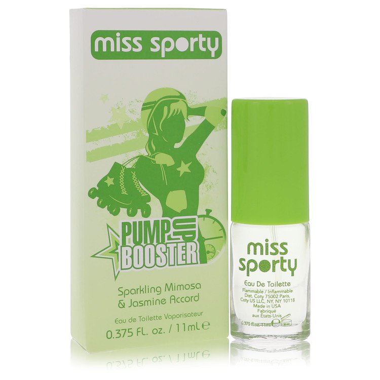Coty Miss Sporty Pump Up Booster by Coty Sparkling Mimosa & Jasmine Accord Eau De Toilette Spray .375 oz for Women