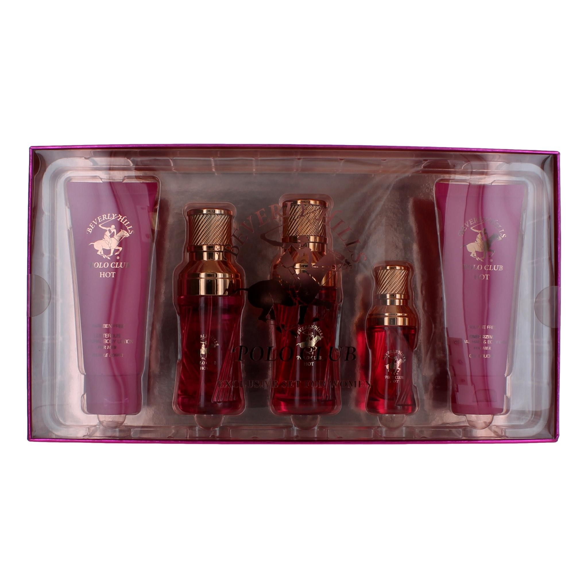 Beverly Hills Polo Club BHPC Hot by Beverly Hills Polo Club, 5 Piece Gift Set for Women 