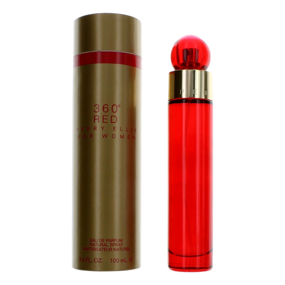 Perry Ellis 360 Red by Perry Ellis, 3.4 oz Eau De Parfum Spray for Women