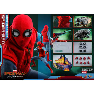 Hot Toys Dhl 1 6 Hot Toys Mms552 Spider Man Far From Home Peter Parker Homemade Suit Ver
