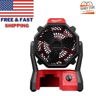 088620 Milwaukee Jobsite Fan 3 Speed 18v Lithium Ion Cordless Adjustable Head Tool Only